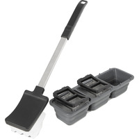Broil King Eis-Reinigungsbürste, Grill-Reinigungsbürste schwarz/edelstahl, mit 3 Eishaltern