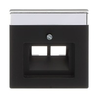 Busch-Jaeger Zentralscheibe matt für Universal-Anschluss-Einheiten-Anschlussdosen, Typ 1803-02-885, Abdeckung schwarz (matt), Retail