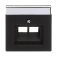 Busch-Jaeger Zentralscheibe matt für Universal-Anschluss-Einheiten-Anschlussdosen, Typ 1803-02-885, Abdeckung schwarz (matt), Retail