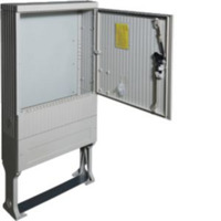 Hager Verteilersäule Baureihe 177 mit Montageplatte, Gehäuse grau, Retail