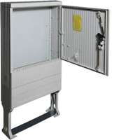 Hager Verteilersäule Baureihe 177 mit Montageplatte, Gehäuse grau, Retail