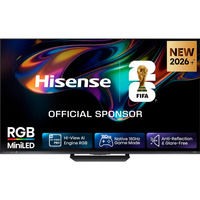 Hisense 65UR8DS RGB MiniLED, LED-Fernseher 164 cm (65 Zoll), schwarz/dunkelgrau, UltraHD/4K, Hi-View AI Engine RGB, 180Hz Panel