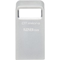 Kingston DataTraveler Micro 128 GB, USB-Stick silber, USB-A 3.2 Gen 1