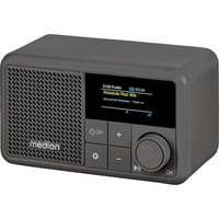 Medion Life S66822 tragbares DAB+ Radio  grau, UKW-Radio, Integrierter Akku
