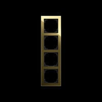 0 Busch-J. Abdeckrahmen 4-fach 1724-4013 gold (glänzend), Retail
