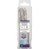 Bosch PRO Stainless Steel HSS-Co Spiralbohrer, Ø 10mm Arbeitslänge 87mm, 5 Stück
