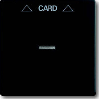 Busch-Jaeger Zentralscheibe für Cardschalter mit Symbolik und Kalotte schwarz, Retail