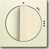 Busch-Jaeger Zentralscheibe für Dreistufen-Drehschalter mit Drehknopf, Abdeckung weiß, Retail