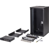 Digitus Netzwerk-Set SOHO Pro 10" 315x300 mm (BxT), IT-Schrank schwarz, 12 Höheneinheiten