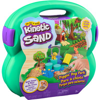 Spin Master Kinetic Sand - Hunde Park Koffer, Spielsand 680 Gramm Sand