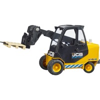 bruder 02512 JCB Teletruk mit Palette, Modellfahrzeug gelb/schwarz
