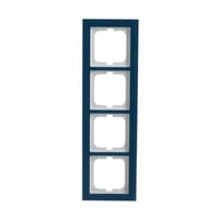 0 Abdeckrahmen 4-fach, Abdeckung blau, Retail