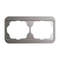 Busch-Jaeger Rahmen zwei-fach waagerecht alpha platin 1722-20 Abdeckrahmen Metall Aluminium platin, Retail
