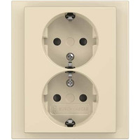Busch-Jaeger Schutzkontakt Doppelsteckdose 202 EUJB-82 weiß, Retail