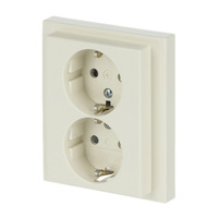 Busch-Jaeger Schutzkontakt Doppelsteckdose 202 EUJB-82 weiß, Retail