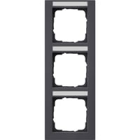 Gira Abdeckrahmen 3-fach senkrecht, bruchsilber anthrazit, Retail