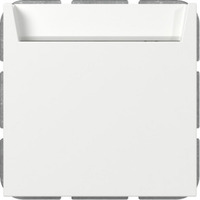 Gira Hotel-Card Schalter Schließer mit Neutralleiterklemme, 10 Ampere, 250 Volt, glänzend, Taster weiß (glänzend), Retail