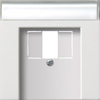 Gira Zentralplatte Telekommunikationsanschlussdose mit Beschriftungsfeld weiß, Retail