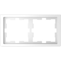 Merten Rahmen 2-fach für Senkrecht- und Waagerechtmontage, Thermoplast, glänzend, D-Life weiß (glänzend), Retail