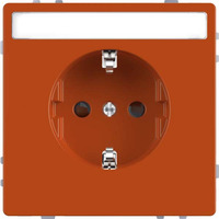 Merten Schutzkontakt-Steckdose mit Schriftfeld orange, Retail