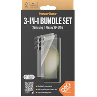 PanzerGlass 3-in-1 Schutz Set transparent/schwarz, Samsung Galaxy S24 Ultra, EasyAligner