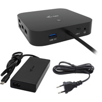i-tec USB-C HDMI DP Docking Station mit PD 100 W, Dockingstation USB-C, HDMI, DP, PD, mit Ladegerät