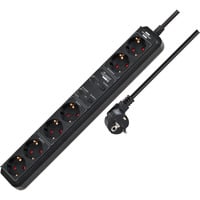 Brennenstuhl Connect Eco-Line WiFi Steckdosenleiste 6-fach schwarz, 1,5 m Kabel, Sprachsteuerung, Timer, App