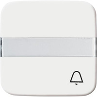 Busch-Jaeger Wippe mit Symbol Klingel mit Beschriftungsfeld weiß, Retail