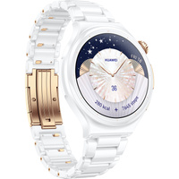 Huawei Watch 6 Pro 43mm (Leib-L29C), Smartwatch weiß, Keramik Edition, weißes Keramik-Armband