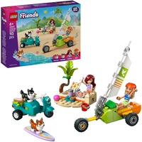 LEGO 42641 Friends Strandabenteuer mit Hunden, Konstruktionsspielzeug