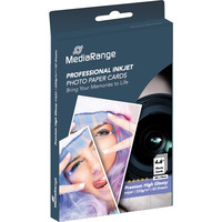 MediaRange Hochglänzende Fotopapier-Karten, 100 x 150mm, 220 g/m², 50 Blatt 