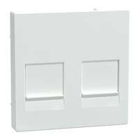 Merten Zentralplatte zweifach Anschluss für Modular-Jack weiß, Retail
