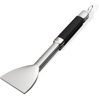 Weber Flache Grillzange für Planchas, Grillbesteck edelstahl/schwarz, mit Verschluss-System