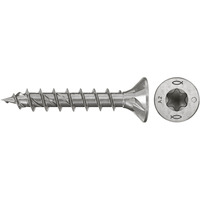 fischer Spanplattenschraube PowerFast II 4,0x25 Senkkopf TX 200 Stück, mit Vollgewinde, Edelstahl A2