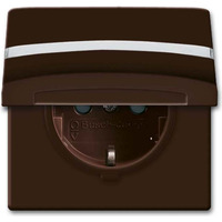 Busch-Jaeger Schutzkontakt-Steckdoseneinsatz mit erhöhtem Berührungsschutz braun, Retail