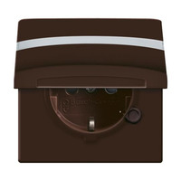 Busch-Jaeger Schutzkontakt-Steckdoseneinsatz mit erhöhtem Berührungsschutz braun, Retail