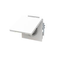 Busch-Jaeger Steckdose mit Erdungsstift mit Klappdeckel und Schutzkontaktstift weiß, Retail