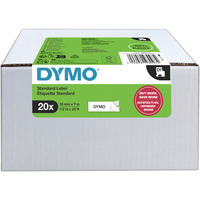 Dymo D1 ORIGINAL Schriftband 10er-Vorteilspack, schwarz auf weiß, 9mm x 7m 10 Bänder