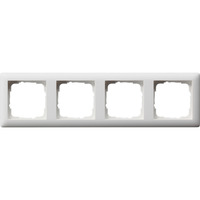 Gira Abdeckrahmen vierfach rahmen weiß matt, Abdeckung weiß, Retail