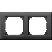Merten Rahmen zweifach waagerecht und senkrecht Montage, Thermoplast, matt, Schutzart IP20 anthrazit, Retail