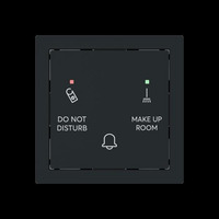 Busch-Jaeger Klingeltaster Do Not Disturb Make Up Room mit Bedruckung Do Not Disturb Make Up Room schwarz, Retail