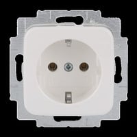 Busch-Jaeger Steckdosen-Einsatz Anschlussweiß Schutzkontakt Typ F 16 Ampere 250 Volt Unterputz weiß (glänzend), Retail