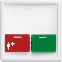 Busch-Jaeger Zentralscheibe studioweiß, Rahmen weiß, Retail