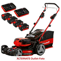 EINHELL Professional Akku-Rasenmäher GP-CM 36/47 S HW Li, 36Volt (2x18Volt) rot/schwarz, 4x Li-Ionen Akku 4,0Ah, mit Hinterradantrieb