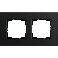Gira Abdeckrahmen zwei fach, Abdeckung schwarz, Retail