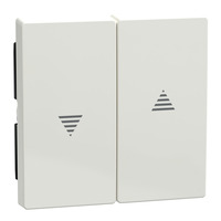 Merten Wippe für Schalter und Taster, zweiteilige Wippe mit Symbol Pfeile, glänzend, Thermoplast weiß (glänzend), Retail