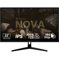 Arozzi Nova 32T2K180, Gaming-Monitor 80 cm (31.5 Zoll), schwarz, QHD, IPS, HDMI, DP, Lautsprecher, 180Hz Panel