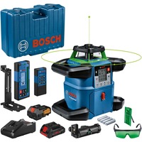 Bosch Akku-Rotationslaser GRL 650 CVHG Professional, 18Volt, mit Halterung blau, Akku ProCORE18V 4,0Ah, Koffer, grüne Laserlinie