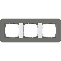 Gira Abdeckrahmen dreifach, Abdeckung grau, Retail