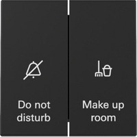 Gira Wippschalter Anzeige Hotelzimmerstatus mit Wippe zwei fach schwarz, Retail